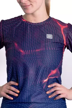 Remera Running Ayana Azul marino Dama - tienda online