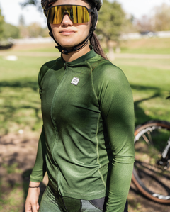 JERSEY CICLISMO MANGA LARGA TOKIO VERDE - Cozy Sport