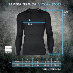 Remera Termica Hombre Manga Larga Cozy Sport Premium - Negro - - Cozy Sport