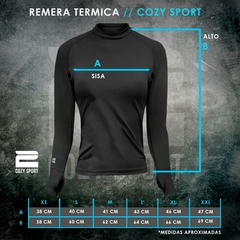 Imagen de Remera Térmica Mujer Manga Larga Cozy Sport Premium - Negra -