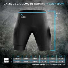 CALZA CORTA COZY CICLISMO HOMBRE NEGRO/AERO - tienda online