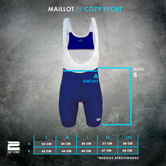 Maillot Camo Long Azul - Badana Premium- - Cozy Sport