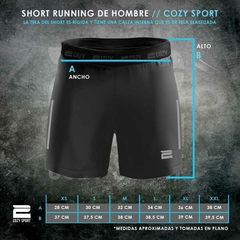 SHORT RUNNING HOMBRE ELIUD -NEGRO - - tienda online