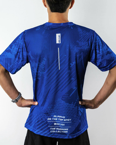 Remera Hombre Deportiva Running Bowman Azul en internet