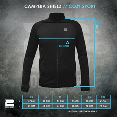 Campera Deportiva - Shield EVOLUTION - GRIS - UNISEX - Cozy Sport