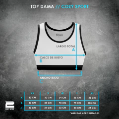 Top Dama Deportivo FRANCESCA - NEGRO - comprar online