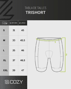 Trishort - Laser Unisex - Gris - Cozy Sport - - Cozy Sport