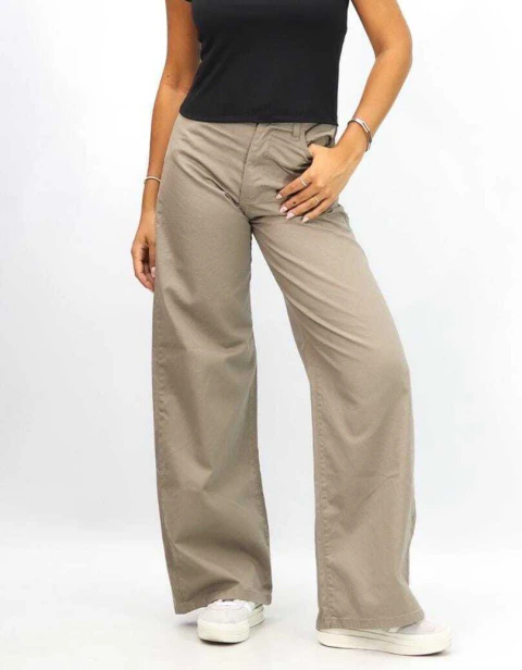 wide leg VISON gabardina elastizada