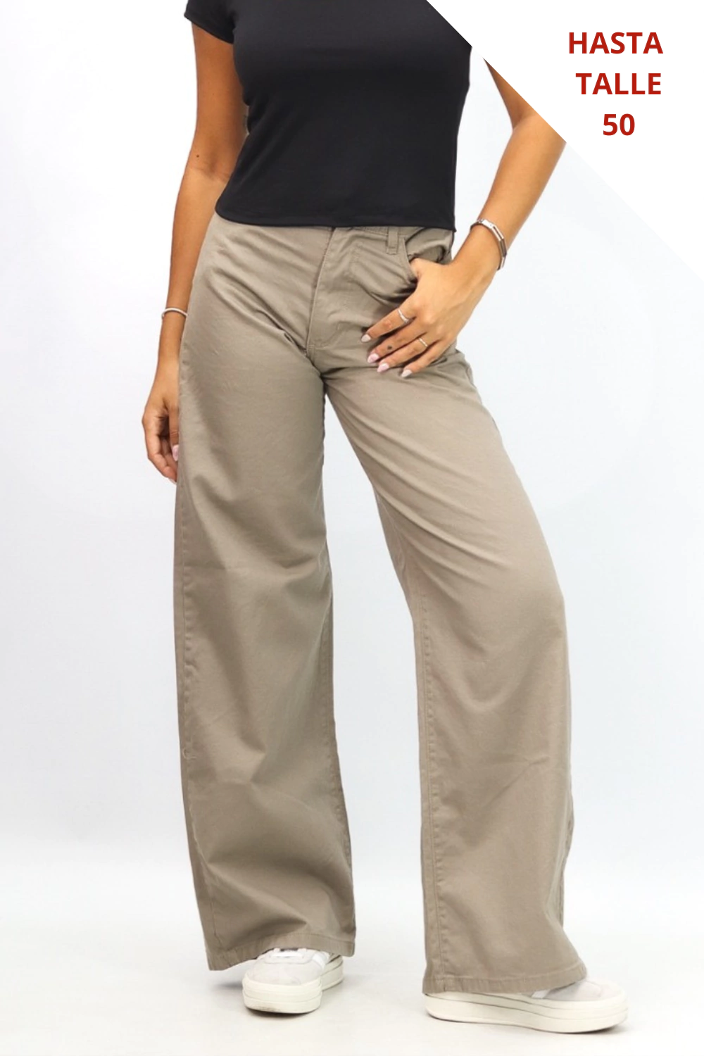wide leg gabardina elastizada -COD3200-