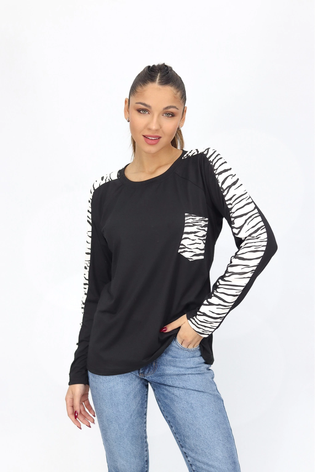 Remera con galon print