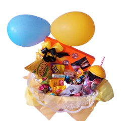 CESTA DE CAFÉ INFANTIL MENINOS - Angelical Cestas