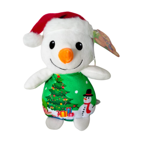 BONECO DE NEVE C/ GORRO E DETALHES NATALINOS