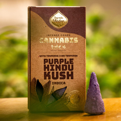 Conos de Incienso Purple Indu Kush x6 – Sagrada Madre x Revista THC - comprar online