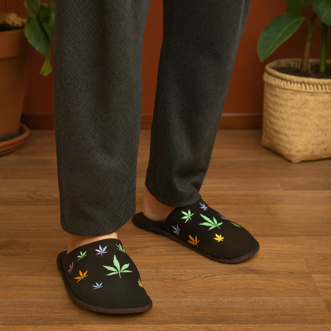 Pantuflas Oficiales Expo Cannabis – Negras con Chalas - comprar online