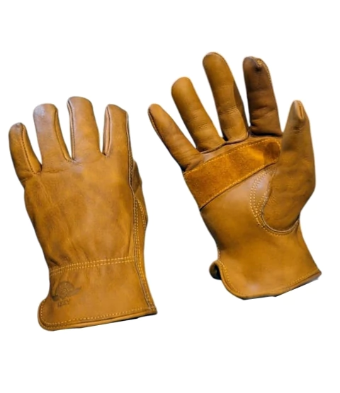 Luva de Couro Old School Vintage para Motociclista Estonada - comprar online