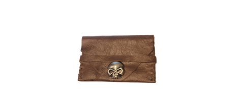 PORTA CARTÃO DE COURO - SKULL