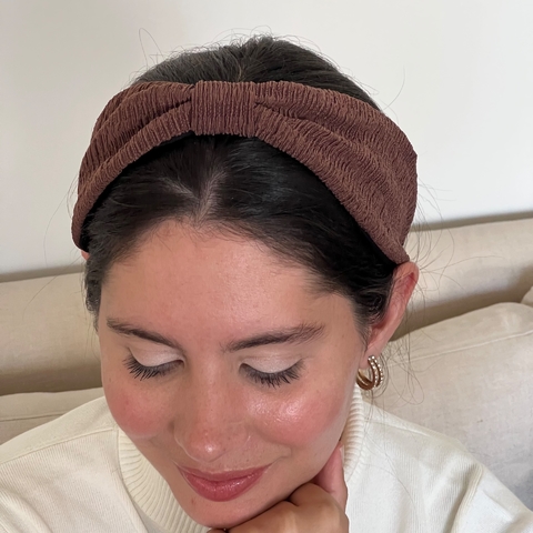 Vincha Clasica Cloque Chocolate