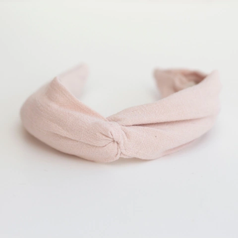 Vincha Torzada Lino Rosa.