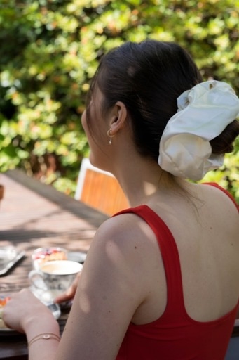 Scrunchie Seda Natural