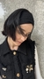 Turbante Angosto Cloqué Negro - comprar online