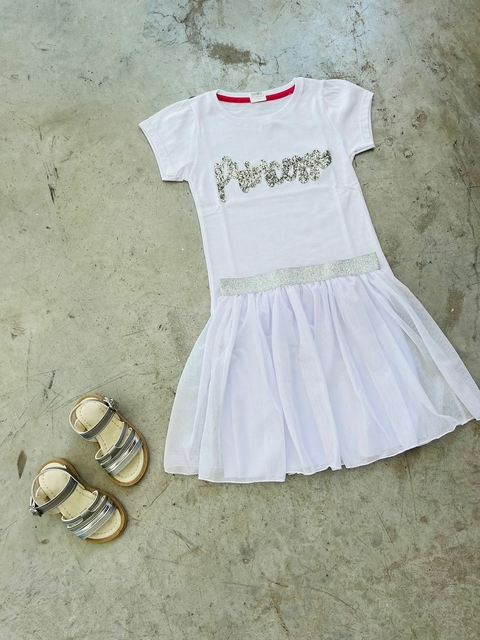 POLLERA TUL COLOR BLANCA 897