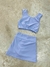 TOP + POLLERA PANTALON LILA PASTEL 3317