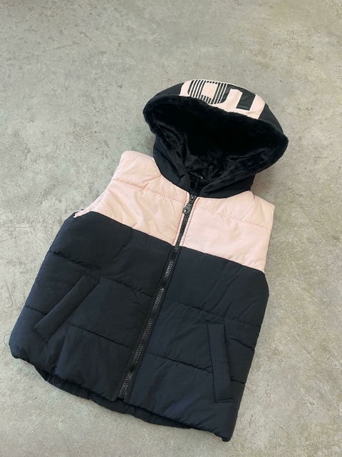 CHALECO COMBINADO NEGRO Y ROSA 3599