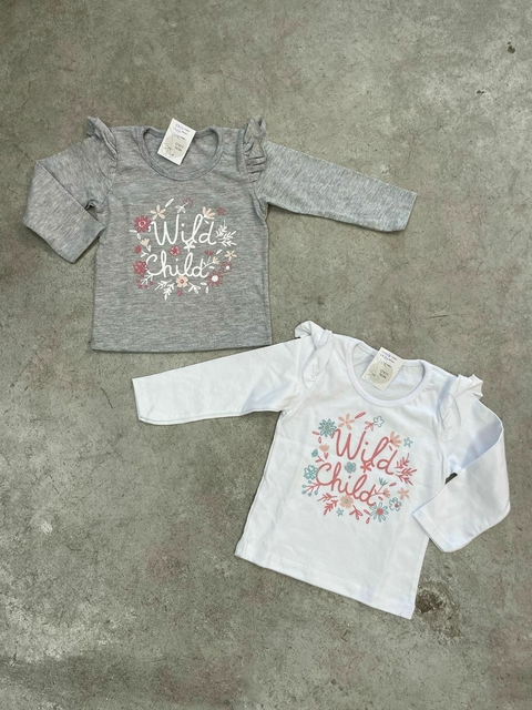 REMERA BEBA WILD GRIS 3675