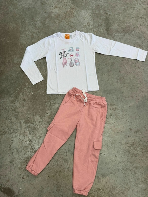JOGGIN CARGO ROSA C/ FRIZA .3682