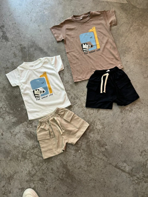 SHORT BEBE CARGO NEGRO .4191