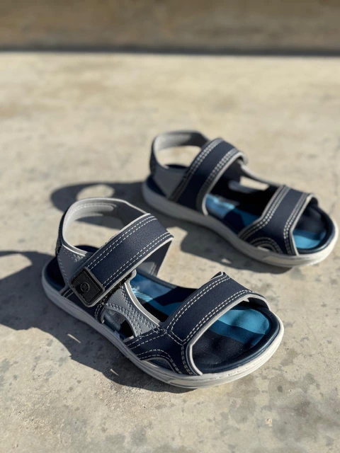 SANDALIA AZUL Y GRIS PU 8526