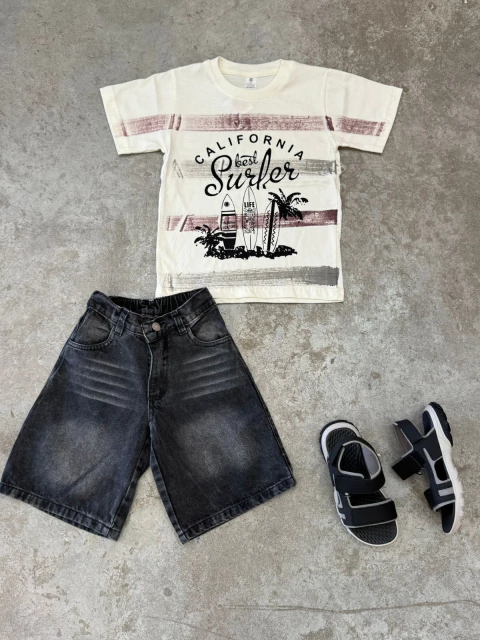 REMERA RAYAS MARRON 4317