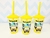 Copo com tampa e canudo de 400ml tema ônibus amarelo 10 un.
