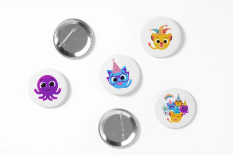 Bottons broche alfinete tema bolofofos 10 und.