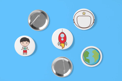 Bottons broche alfinete tema astronauta 10 und.