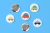 Bottons broche alfinete tema Carros 10 und.