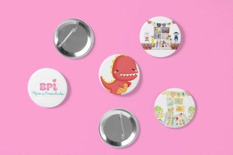 Bottons broche alfinete tema personalizado 10 und.