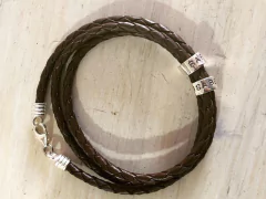 Pulsera 3 vueltas con 4 Donas Personalizadas de cuero y plata DYLAN en internet
