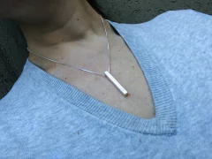 Dije Lingote en Plata con Cadena de regalo personalizado en internet