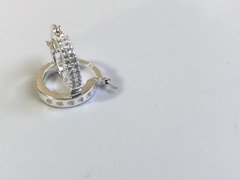 Argollas ROMA con Piedras y Plata - Los Orfebres