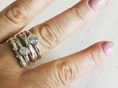 Anillo PARIS de Plata con 2 piedras - comprar online