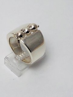 Anillo 3 esferas en Plata hecho a mano - comprar online