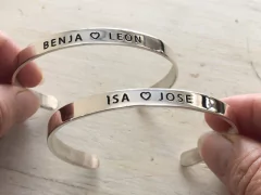 Pulsera Esclava SLIM Personalizada en Plata
