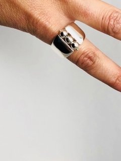 Anillo 3 esferas en Plata hecho a mano
