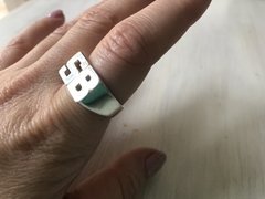 Anillo sello 2 iniciales en Plata hecho a mano en internet