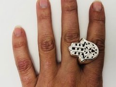 Anillo Mano de Fatima en Plata hecho a mano