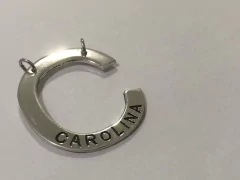 Dije Inicial torcida Con nombres Grabados en Plata y Cadena!! - Los Orfebres