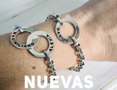 Pulsera Con 1 círculo personalizado y Cadena Roló