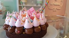 Brownie Decorado Rosa