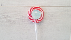 Chupaleta de caramelo Roja y Blanca